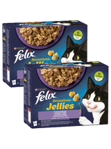 FELIX Sensation Jellies Karma dla kotów wybór smaków w galaretce 2x(12x85g)