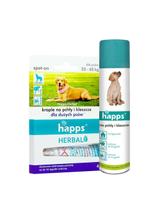 HAPPS Herbal - krople na pchły i kleszcze dla dużych psów 20-40kg + HAPPS -Aerozol na pchły i kleszcze 250ml