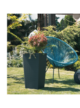 Donica FINEZJA 250x250 rattan - grafit metalik