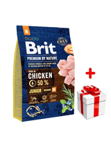 BRIT Premium By Nature Junior M 3kg + niespodzianka dla psa GRATIS!