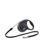 FLEXI Smycz oryginalna Black Design niebieska S - 5m do 12kg - linka
