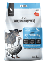 Wiejska Zagroda Karma sucha dla psa Light Gęsina z cielęciną (dorosły) 2kg