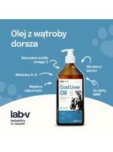 Lab-v Cod Liver Oil – Olej z wątroby dorsza 100% dla psa i kota 500ml
