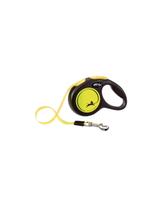 FLEXI Smycz oryginalna New Neon żółta L - 5m do 50kg - taśma