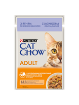 PURINA Cat Chow Adult Karma dla kotów z jagnięciną i zieloną fasolką w galaretce 10x85g