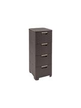 Curver Regał z szufladami 4x14L STYLE ciemny brąz