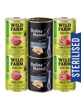 WILD FARM Premium Grain Free + Dolina Noteci 6x400g  - bezzbożowa karma dla kota sterylizowanego