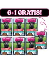 EUKANUBA Mokra karma dla psów dorosłych, bogata w wołowinę i dynię 6x400g + 400g Gratis