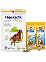 VETOQUINOL Flexadin Advanced 60 kąsków + DentaStix 2x77g