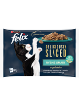 FELIX Deliciously Sliced Rybne Smaki Mokra karma dla kota 4x80g