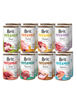 BRIT PATE & MEAT Mix  16x400g 8 Smaków
