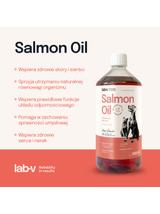 Lab-v Olej z Łososia 100% Dla Psa i Kota w Każdym Wieku 1000 ml Tłoczony Na Zimno