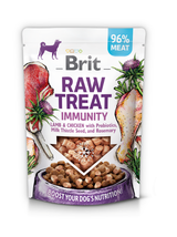 BRIT CARE Dog Raw Treat Immunity Lamb & Chicken with Probiotics, Milk Thistle Seed and Rosemary 40g