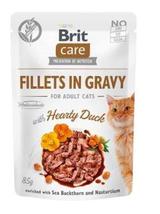 BRIT CARE Cat  Pouches Fillets in Gravy with Hearty Duck 12x85g