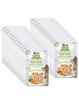 BRIT CARE Cat Kitten Fillets in Gravy Choice Chicken Enriched with Sea Buckthorn and Nasturtium 24x85g