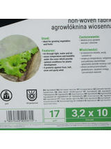 Agrowłóknina wiosenna 17g biała, 3,2 x 10m