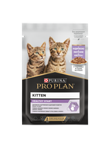 PRO PLAN Nutrisavour Kitten Karma dla kociąt delikatne kawałki z indykiem w sosie 26x85g (18+8 GRATIS)