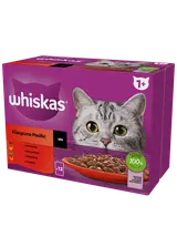 WHISKAS Adult saszetki 8x(12x85g)- Drobiowa Uczta + Klasyczne Posiłki