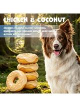 WILD FARM donut kolagenowy z kurczakiem i kokosem 7cm 10x50g przysmak dla psa