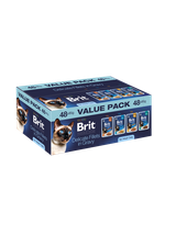 Brit Premium by Nature Value Pack for Adult Cats 48x85g (Delicate Fillets in Gravy)