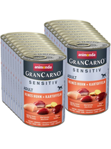 ANIMONDA GranCarno Sensitiv  Adult Dog smak: Kurczak + ziemniaki  18x400g