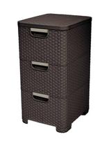 Curver Regał z szufladami 3x14L STYLE ciemny brąz