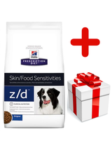 HILL'S PD Prescription Diet Canine z/d Food Sensitivities 10kg  + niespodzianka dla psa GRATIS!