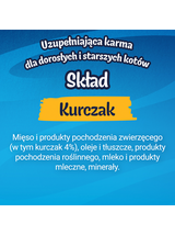 Felix Deli Moments Kremowe przekąski dla kotów z kurczakiem 4x10g