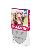 Advantix - dla psów 25-40kg (4 pipety x 4ml)+ Cestal Dog Plus tabletki na odrobaczanie psów 2 sztuki
