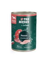 PAN MIĘSKO z Ziołami Pasztet z królikiem karma mokra dla psa 24x400g