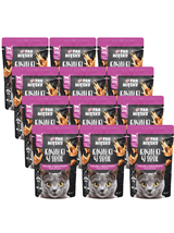 PAN MIĘSKO Kawałki w sosie Kurczak z krewetkami 12x85g dla kota