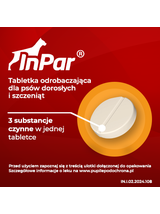 InPar 50/144/200 mg tabletki dla psów (20 tabletek)