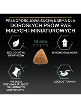 PRO PLAN Sensitive Digestion Small & Mini Adult Karma dla psów bogata w indyka 2,5kg