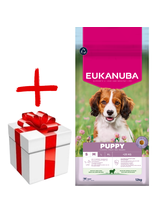 EUKANUBA Puppy&Junior Small/Medium Lamb&Rice 12kg + niespodzianka dla psa GRATIS!