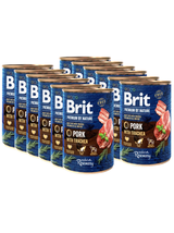 Brit Premium by Nature Pork with Trachea 12x400g