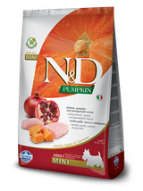 Farmina N&D Pumpkin Grain Free canine CHICKEN AND POMEGRANATE ADULT MINI 2,5kg