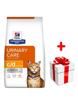 HILL'S PD Prescription Diet Feline c/d Multicare Kurczak 8kg + niespodzianka dla kota GRATIS!