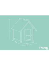 KERBL Buda dla psa lakierowana, 85 x 73 x 80 cm
