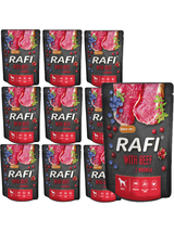 Rafi z wołowiną dla psa - saszetka (czarne opakowanie) 10x300g