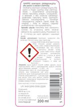 HAPPS - szampon pielęgnacyjny dla psów o sierści ciemnej 200ml +2x Czyścik do usuwania sierści - łapka GRATIS!!