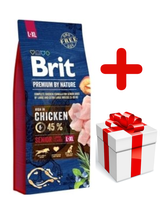 BRIT Premium By Nature Senior L+XL 15kg + niespodzianka dla psa GRATIS!