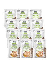 BRIT CARE Cat Kitten Fillets in Gravy Choice Chicken Enriched with Sea Buckthorn and Nasturtium 12x85g