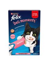 Felix Deli Moments Kremowe przekąski dla kotów z łososiem 4x10g