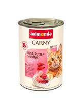 ANIMONDA Cat Carny Adult smak:wołowina,indyk i krewetki 18x400g
