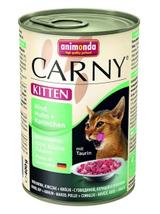 ANIMONDA Carny Kitten smak: wołowina, kurczak i królik 18x400g