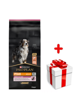 Purina Pro Plan Medium & Large 7+ Sensitive Optiderma, łosoś i ryż 14kg  + niespodzianka dla psa GRATIS!