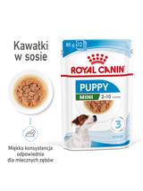 ROYAL CANIN Mini Puppy 12x85g karma mokra w sosie dla szczeniąt do 10 miesiąca, ras małych + niespodzianka dla psa GRATIS!