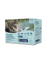 BOZITA Multibox mięsne i rybne kawałki w sosie (mix 12 saszetek 85g)