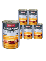 ANIMONDA GranCarno Sensitiv  Adult Dog smak: Indyk + ziemniaki 6x400g