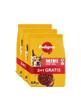 Pedigree Adult Mini dla psów małych ras z wołowiną i warzywami 3x2,6 kg